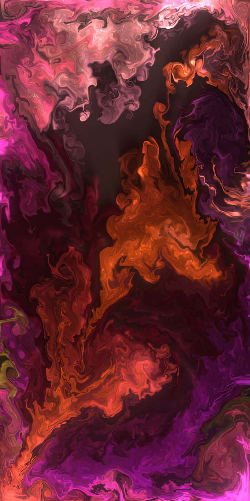 magenta purple, fiery orange, dark background, HD Phone Wallpaper