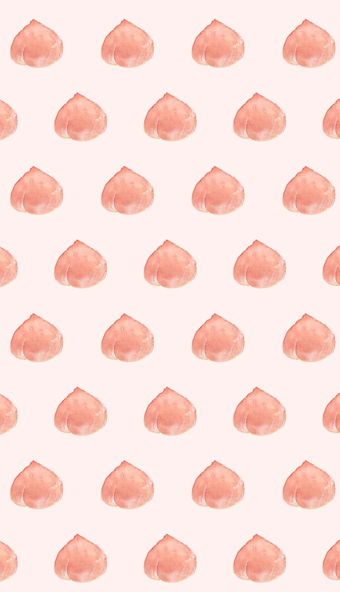 pastel peach, pink and white pattern, pink heart, Full HD Phone Wallpaper