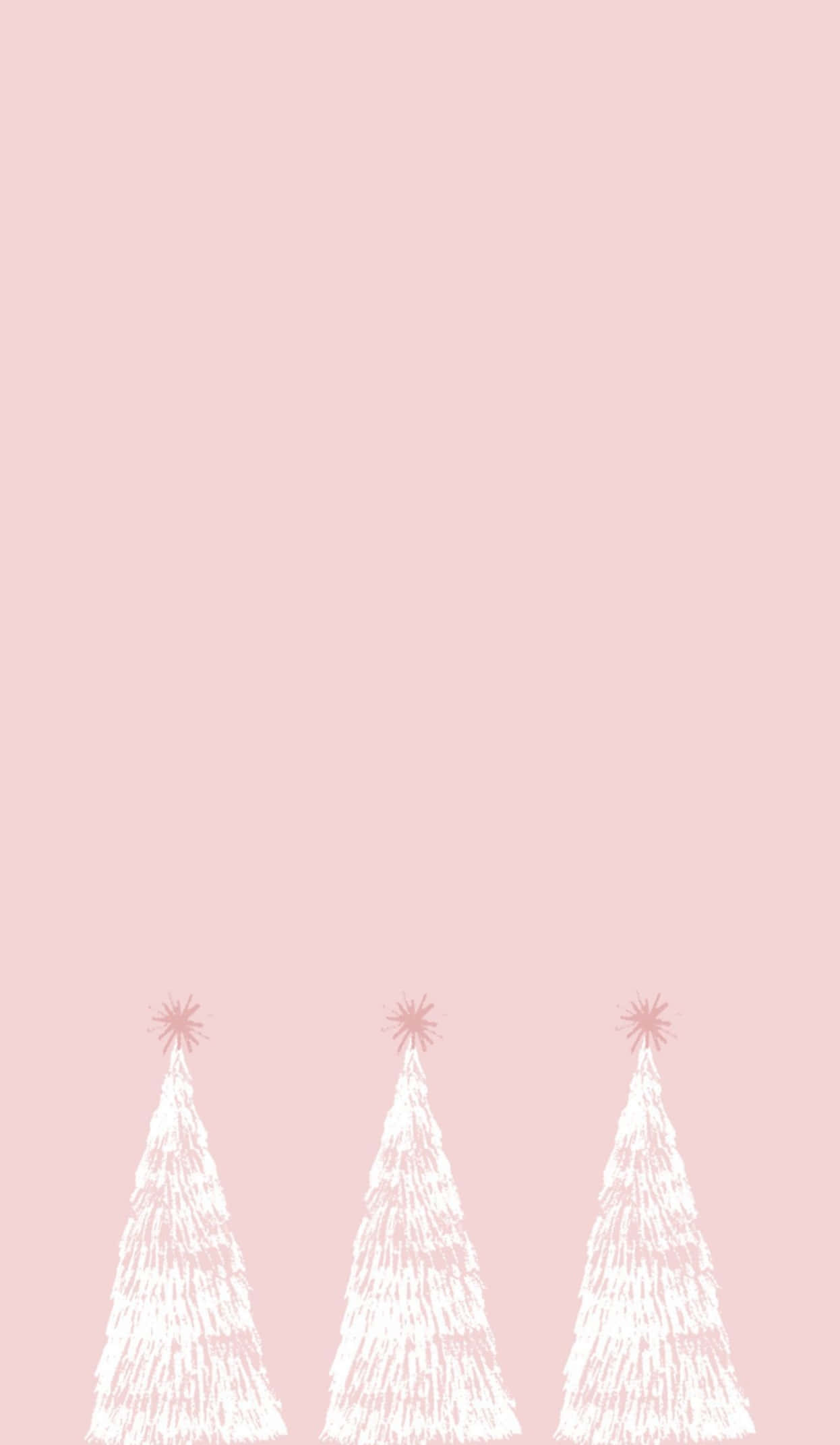 Cute Pink Christmas, pink star toppers, soft pink background, Full HD Phone Wallpaper