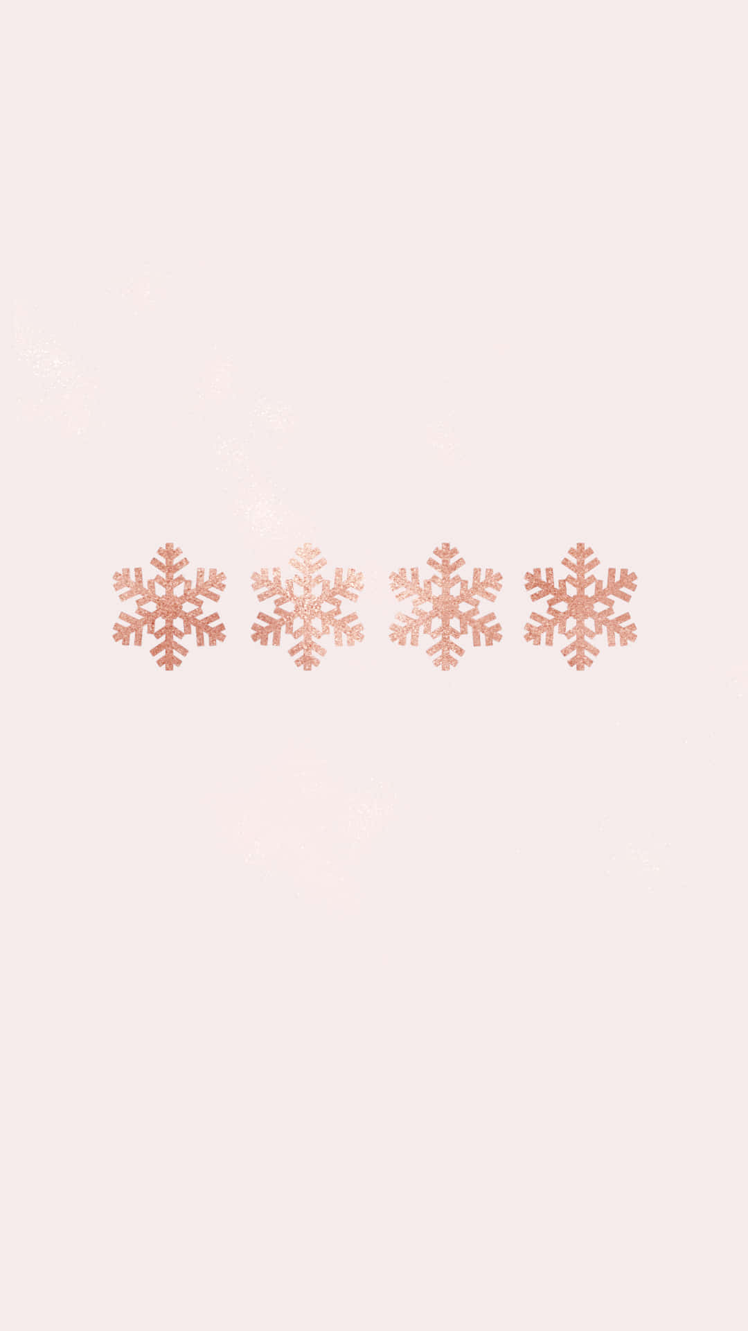 cute pink Christmas, rose gold snowflakes, soft blush background, Full HD Phone Wallpaper