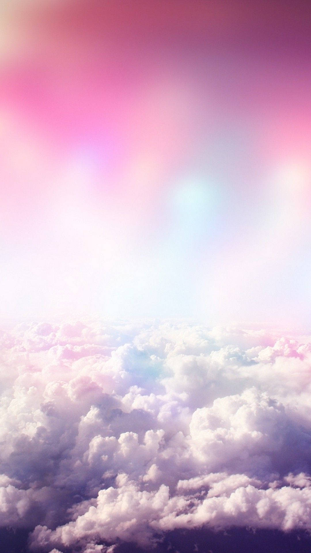 Dreamy Pink Sunset Clouds, fluffy clouds, soft pink purple and blue hues, Full HD Phone Wallpaper