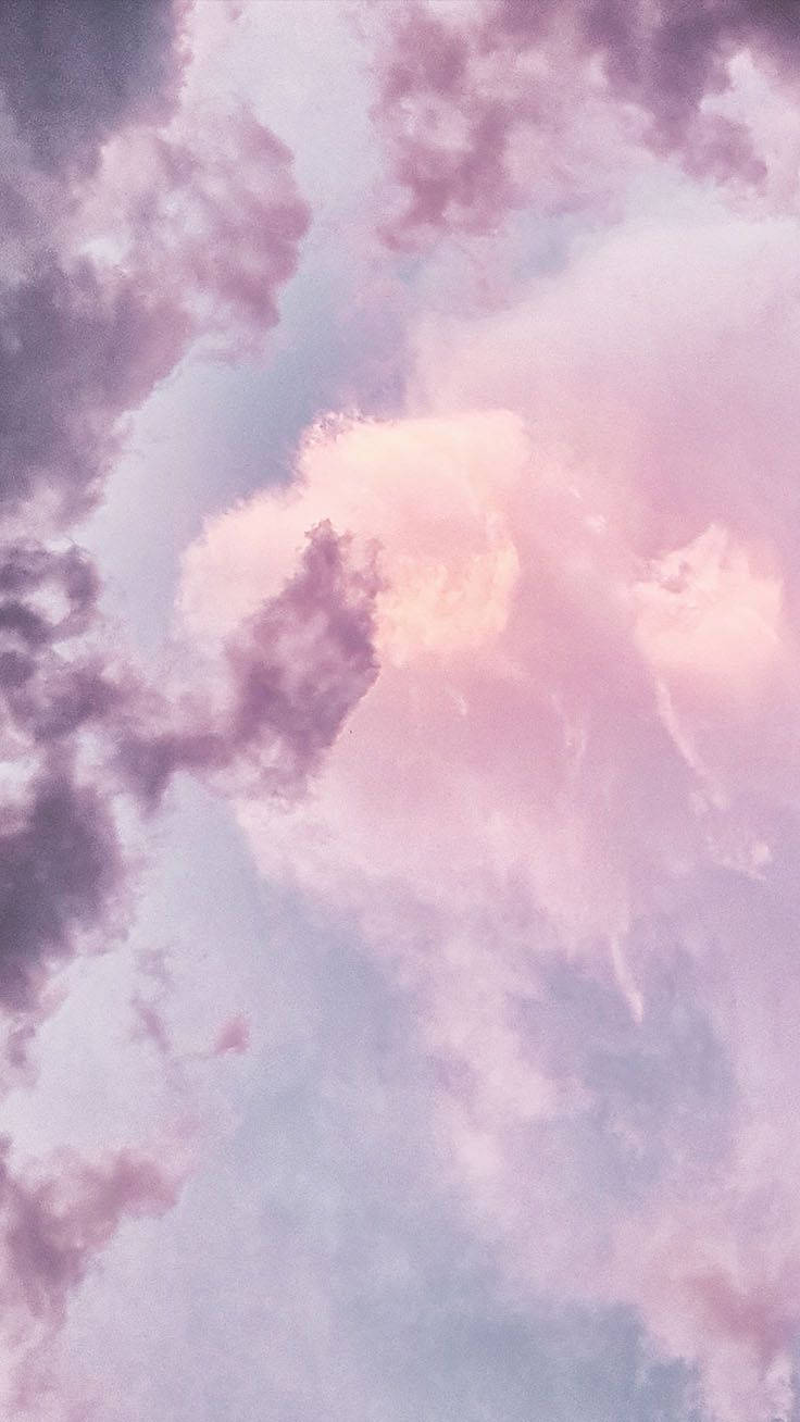 Cute Pink Cloud, pastel, lavender pink, HD Phone Wallpaper