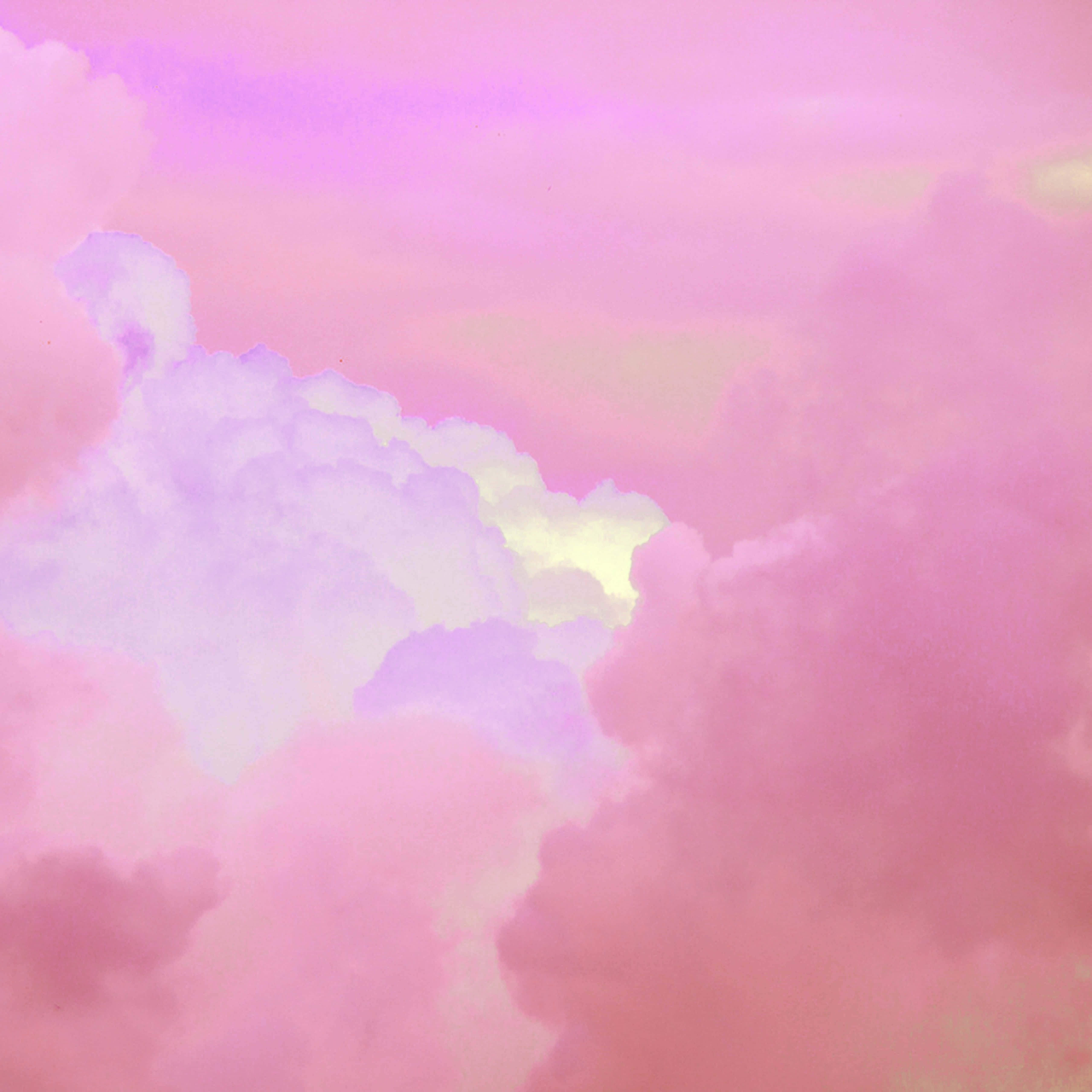 pink iPad Pro, pastel pink, lavender, 5K Desktop Wallpaper