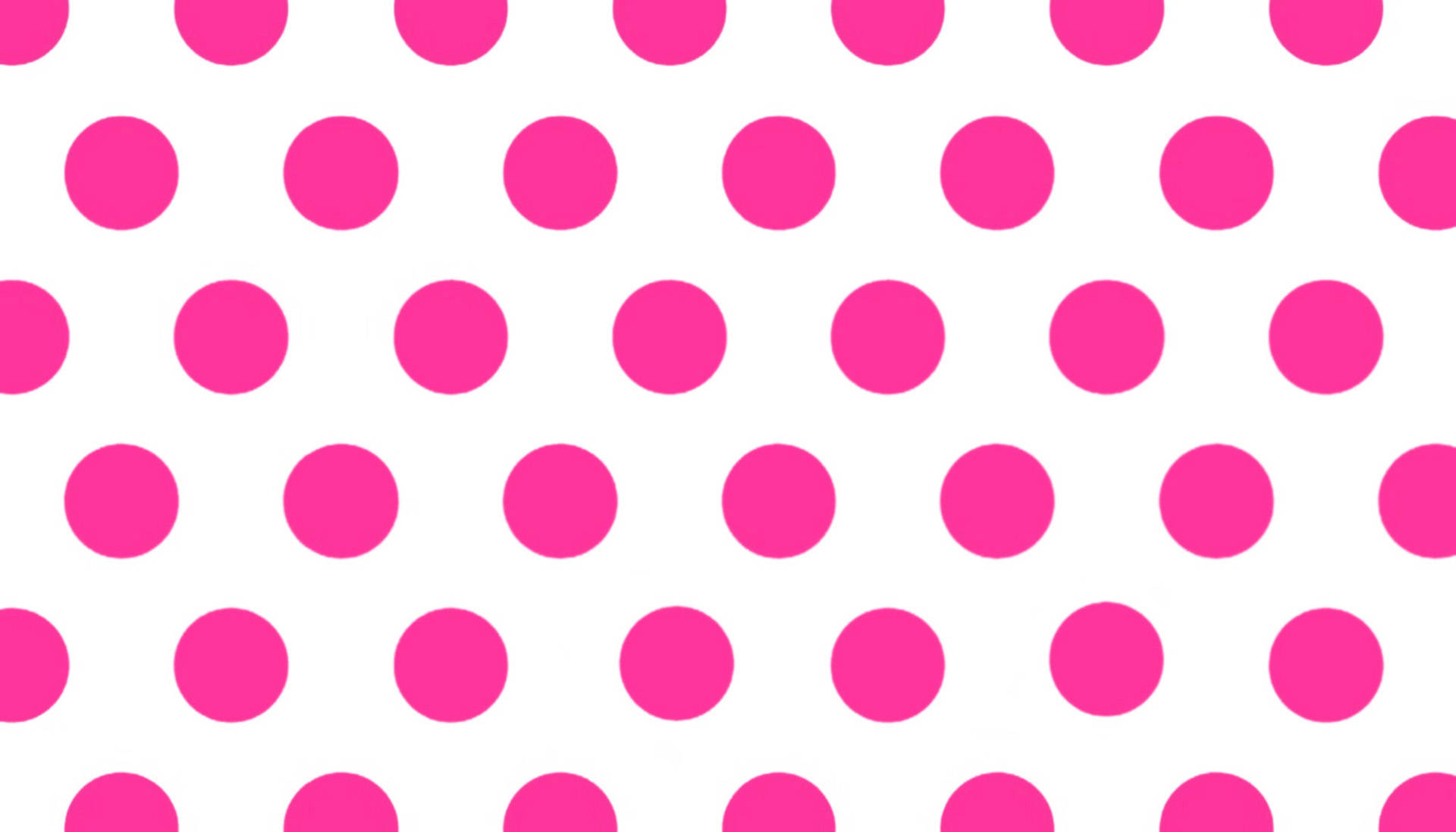 cute pink polka dots, vibrant pink, crisp white background, Full HD Desktop Wallpaper