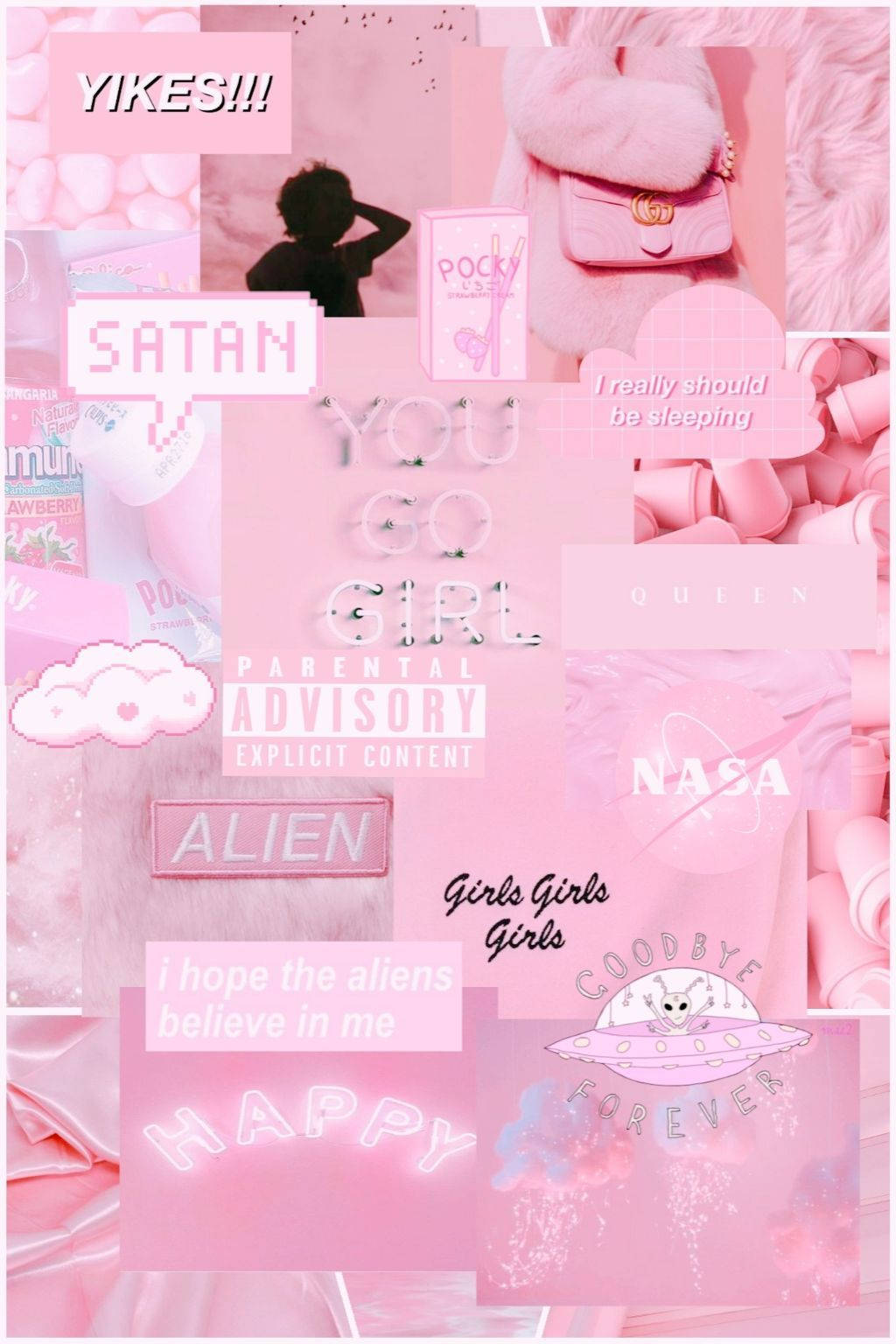Cute Pink Aesthetic, girl power quotes, vibrant pink, HD Phone Wallpaper