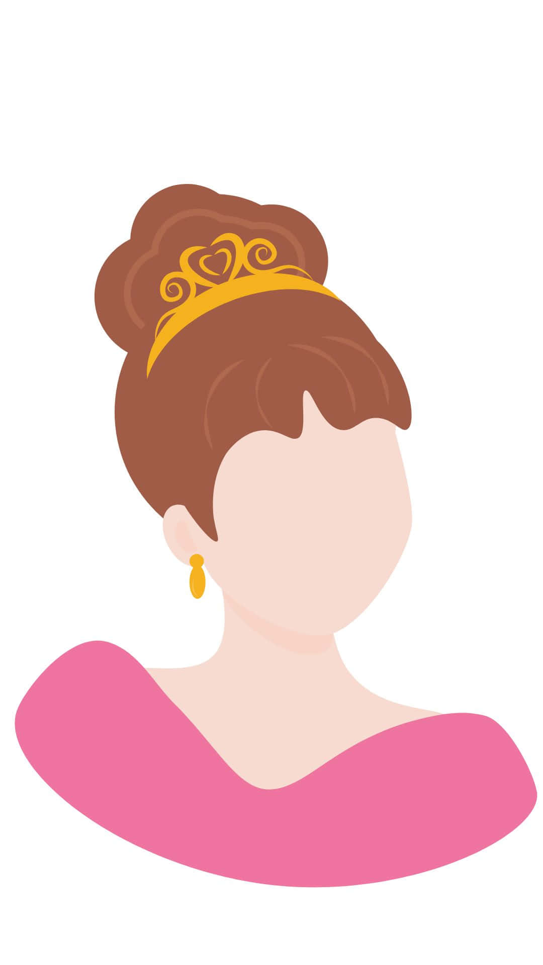 Cute Queen, princess, brown hair, Full HD Phone Wallpaper