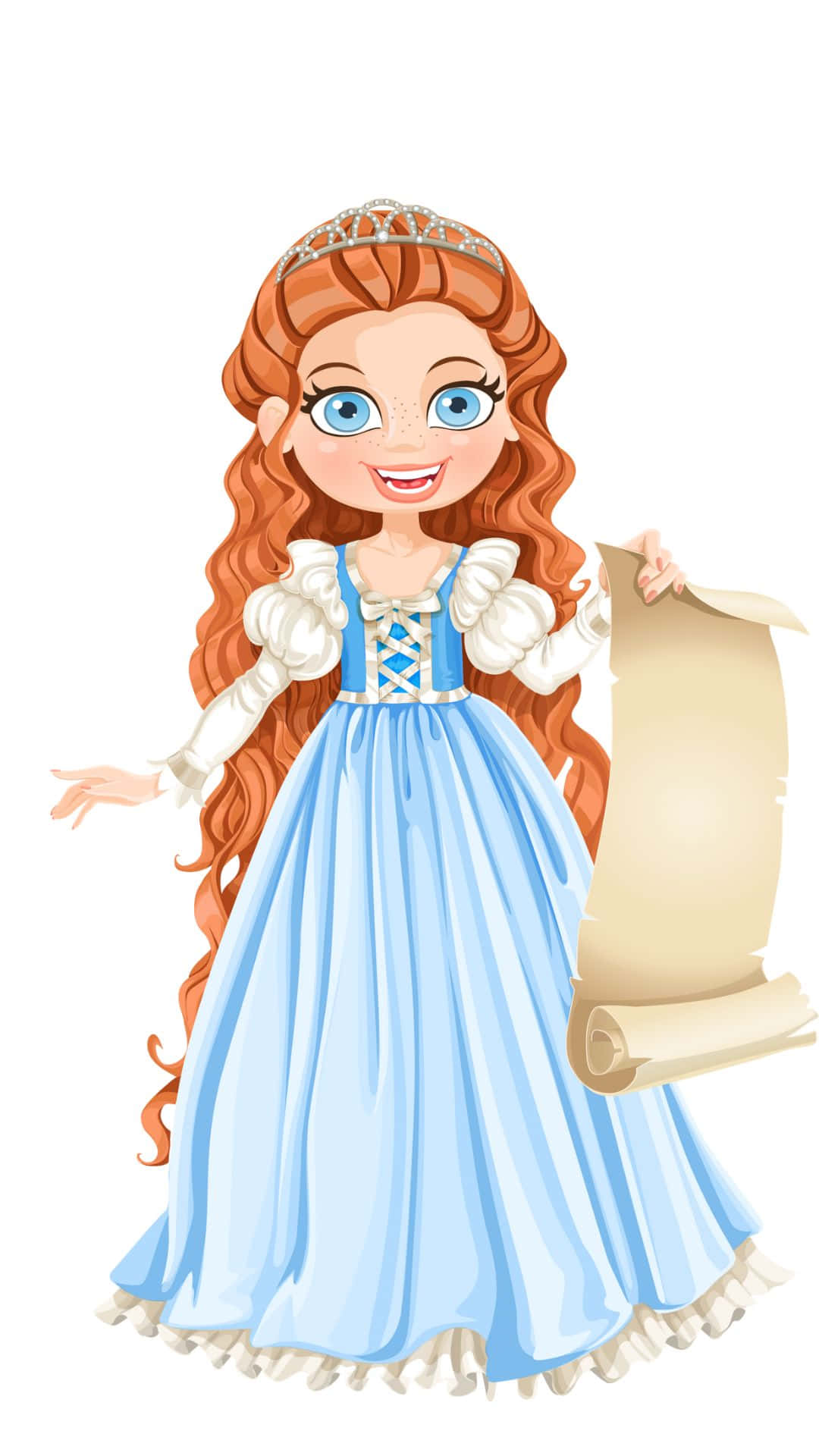 Cute Queen, red curls, blue eyes, Full HD Phone Wallpaper
