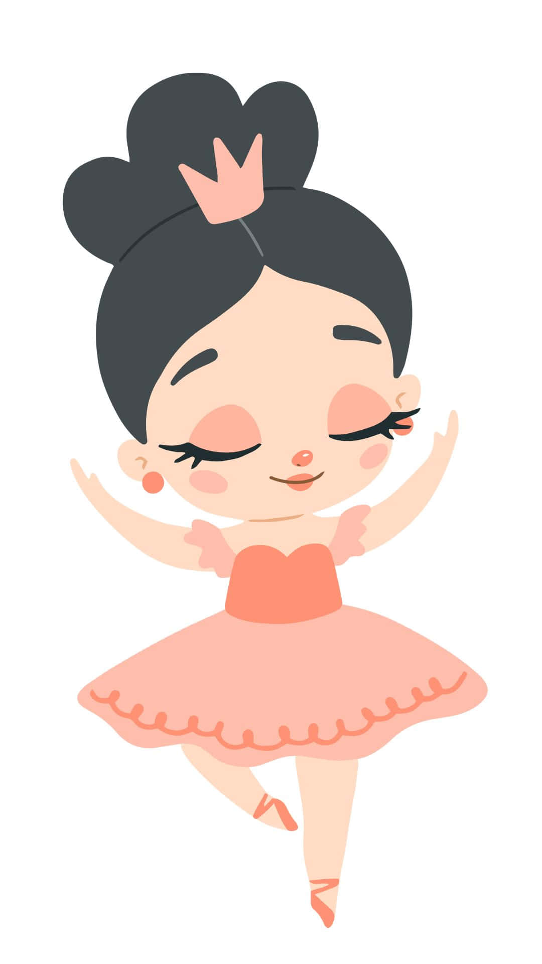 Cute Queen, pink tutu, crown, Full HD Phone Wallpaper