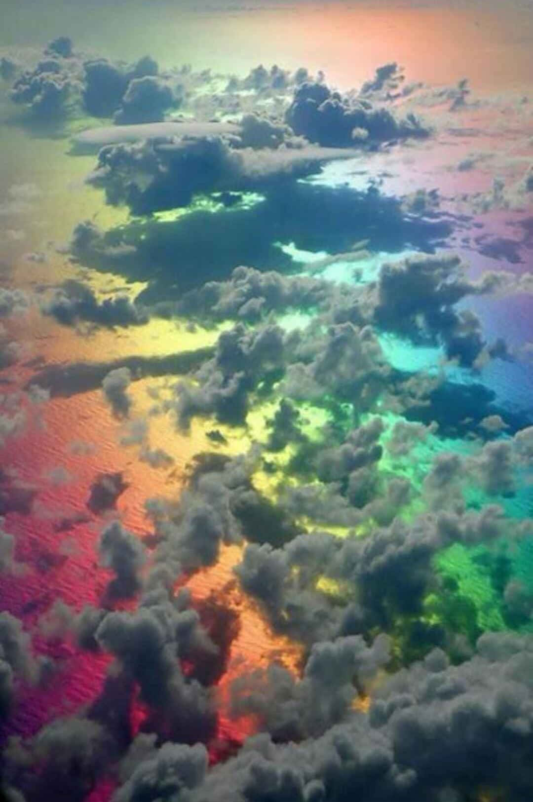 Cute Rainbow, clouds, vivid rainbow colors, HD Phone Wallpaper