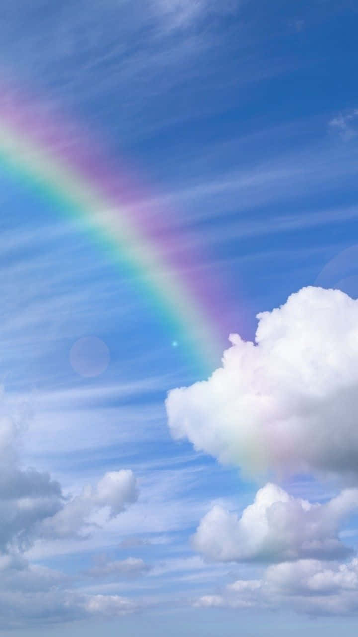 Cute Rainbow, rainbow, bright blue sky, HD Phone Wallpaper