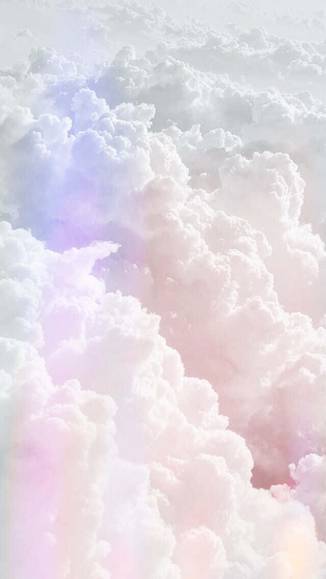 Cute Rainbow, pastel hues, pink, SD Phone Wallpaper