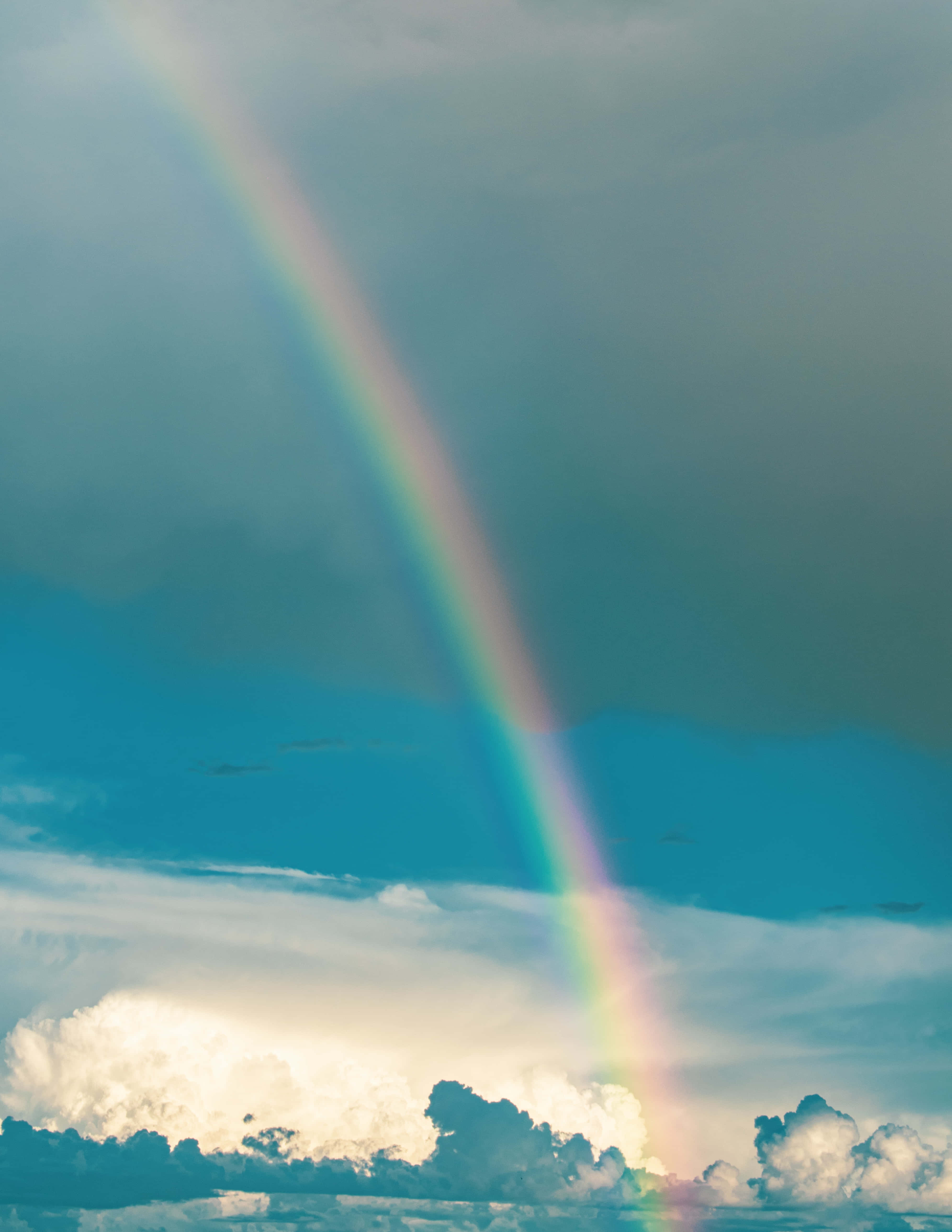 Cute Rainbow, rainbow, sky, 4K Phone Wallpaper