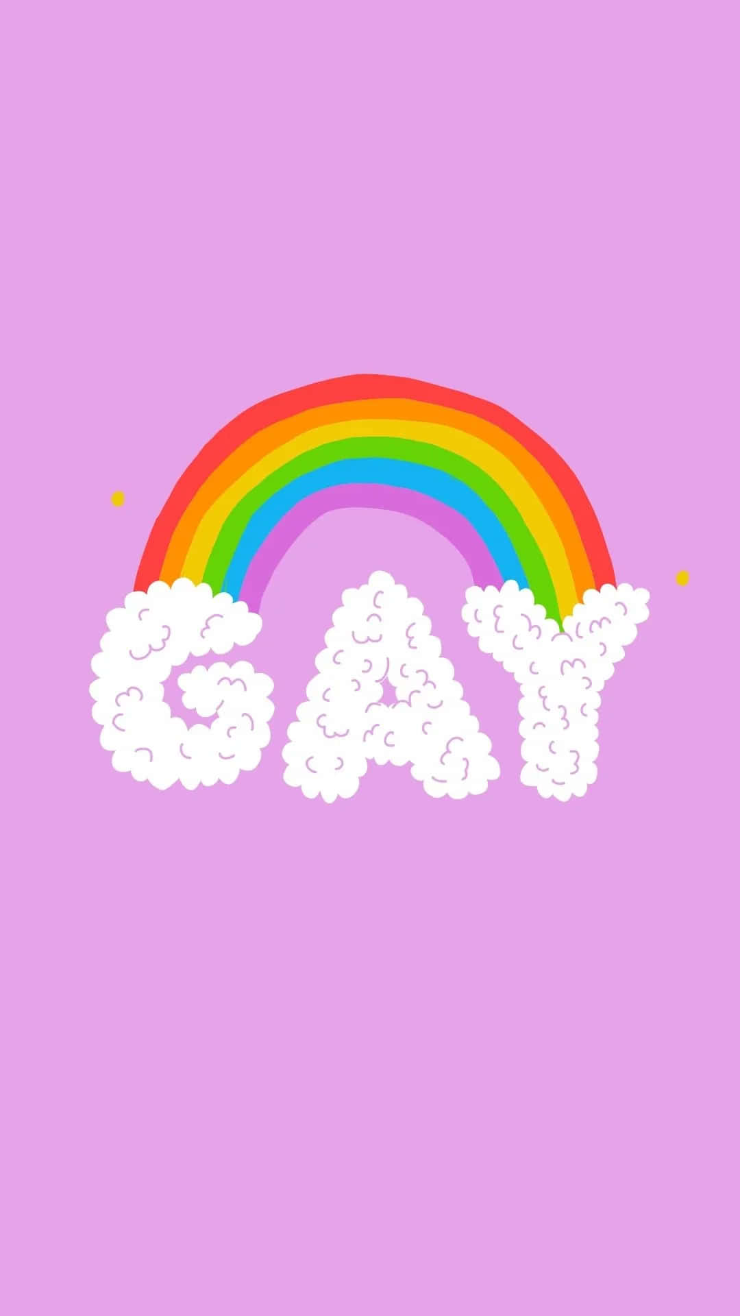 rainbow, GAY, fluffy white clouds, Full HD Phone Wallpaper