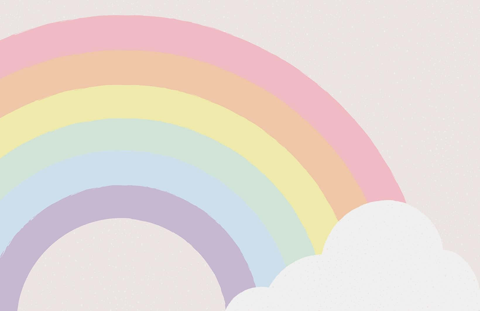 pastel rainbow, soft clouds, light speckled background, HD Desktop Wallpaper