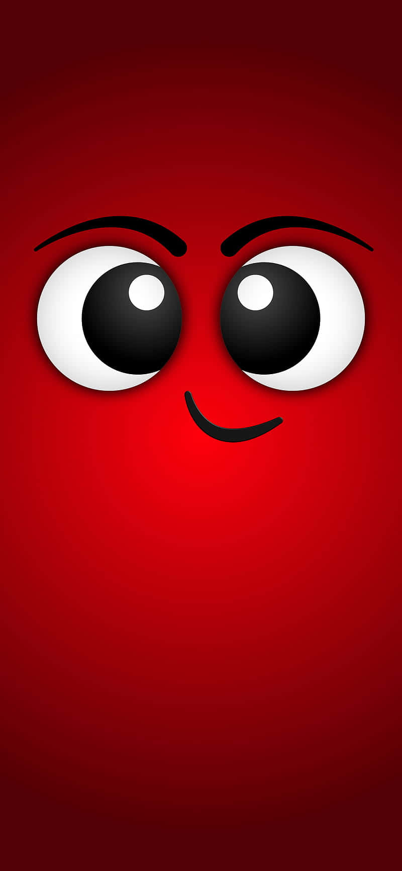 red face, black eyes, big eyes, HD Phone Wallpaper