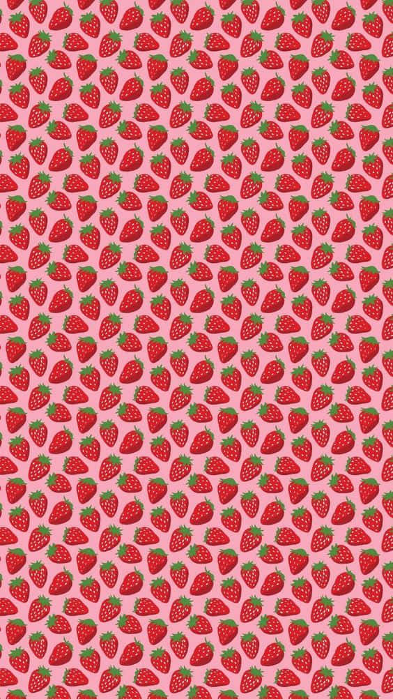 Cute Red, iPhone, red strawberries, SD Phone Wallpaper