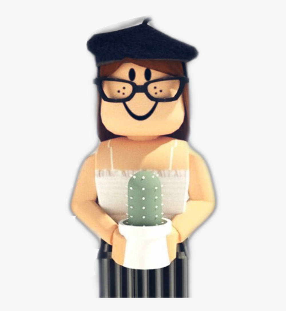 Cute Roblox Girls, Roblox-style avatar, glasses, SD Phone Wallpaper