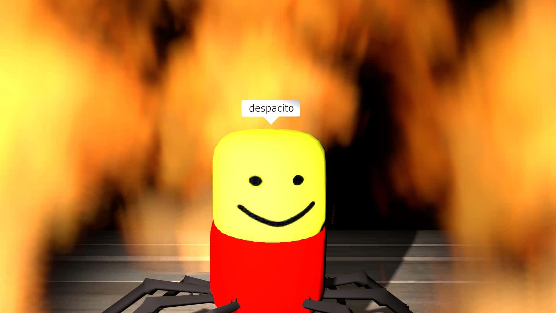 Roblox Noobs, yellow blocky figure, smile, Full HD Desktop Wallpaper
