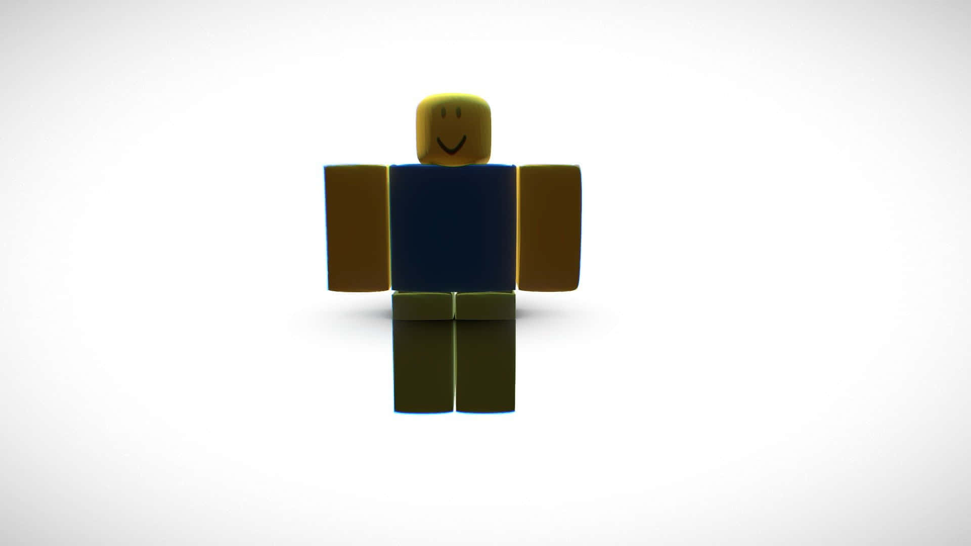 Cute Roblox Noobs, yellow-headed, blue torso, Full HD Desktop Wallpaper
