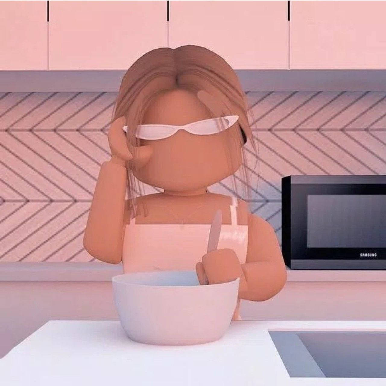 Cute Roblox, Roblox character, white sunglasses, HD Phone Wallpaper