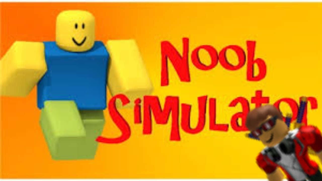 Cute Roblox, Roblox character, bright yellow background, HD Desktop Wallpaper