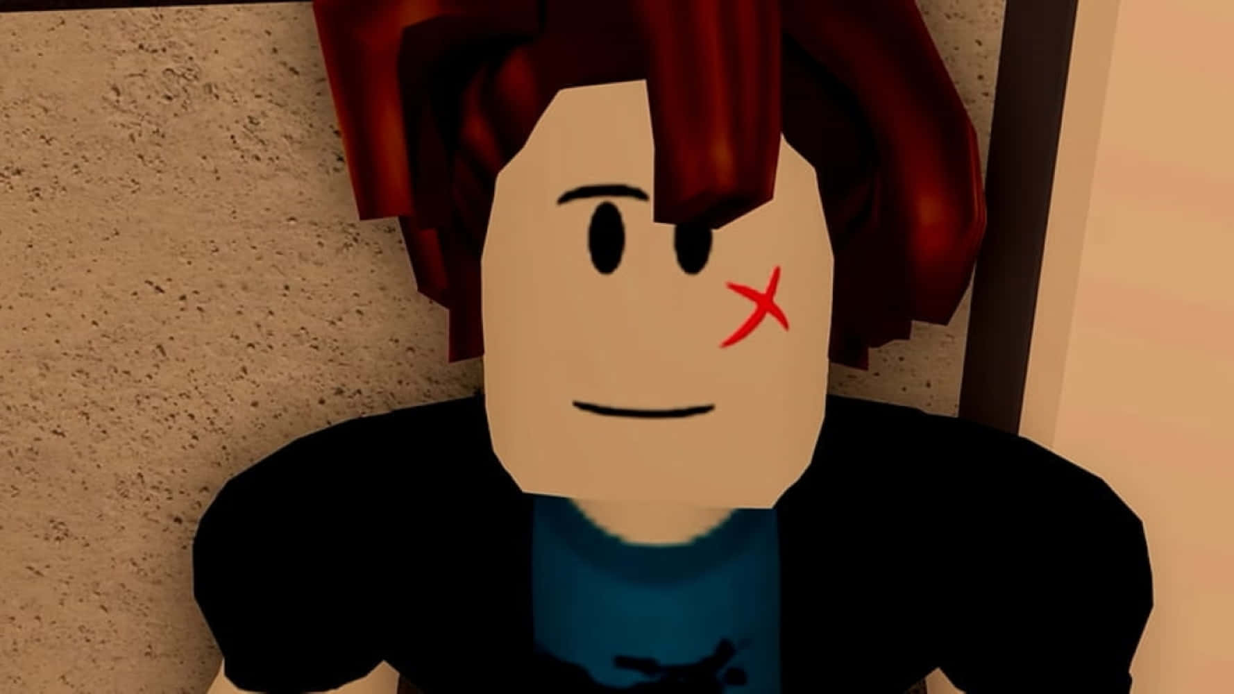 Roblox, guest character, red hair, HD Desktop Wallpaper