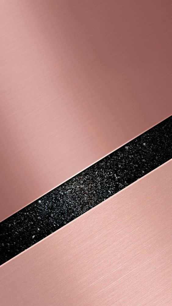 rose gold, black granite, brushed rose gold metal, SD Phone Wallpaper