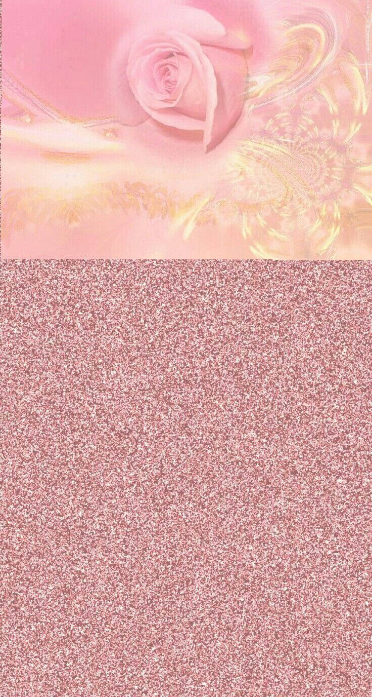 rose gold, glittering pink surface, golden swirls, HD Phone Wallpaper