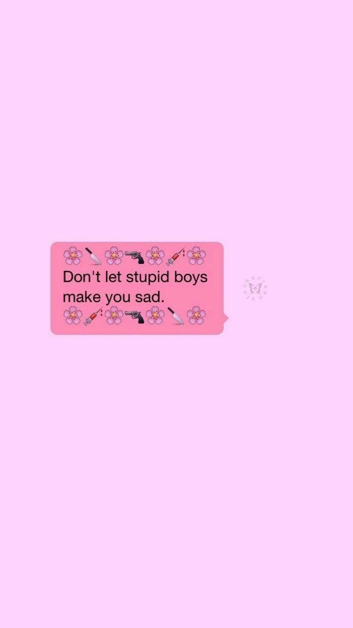 pink chat bubble, text and flower gun emojis, soft lavender background, HD Phone Wallpaper