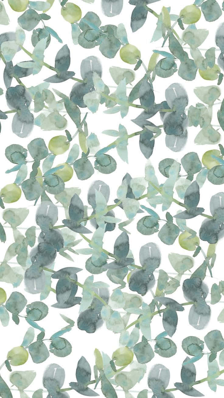 sage green, teal, watercolor, HD Phone Wallpaper