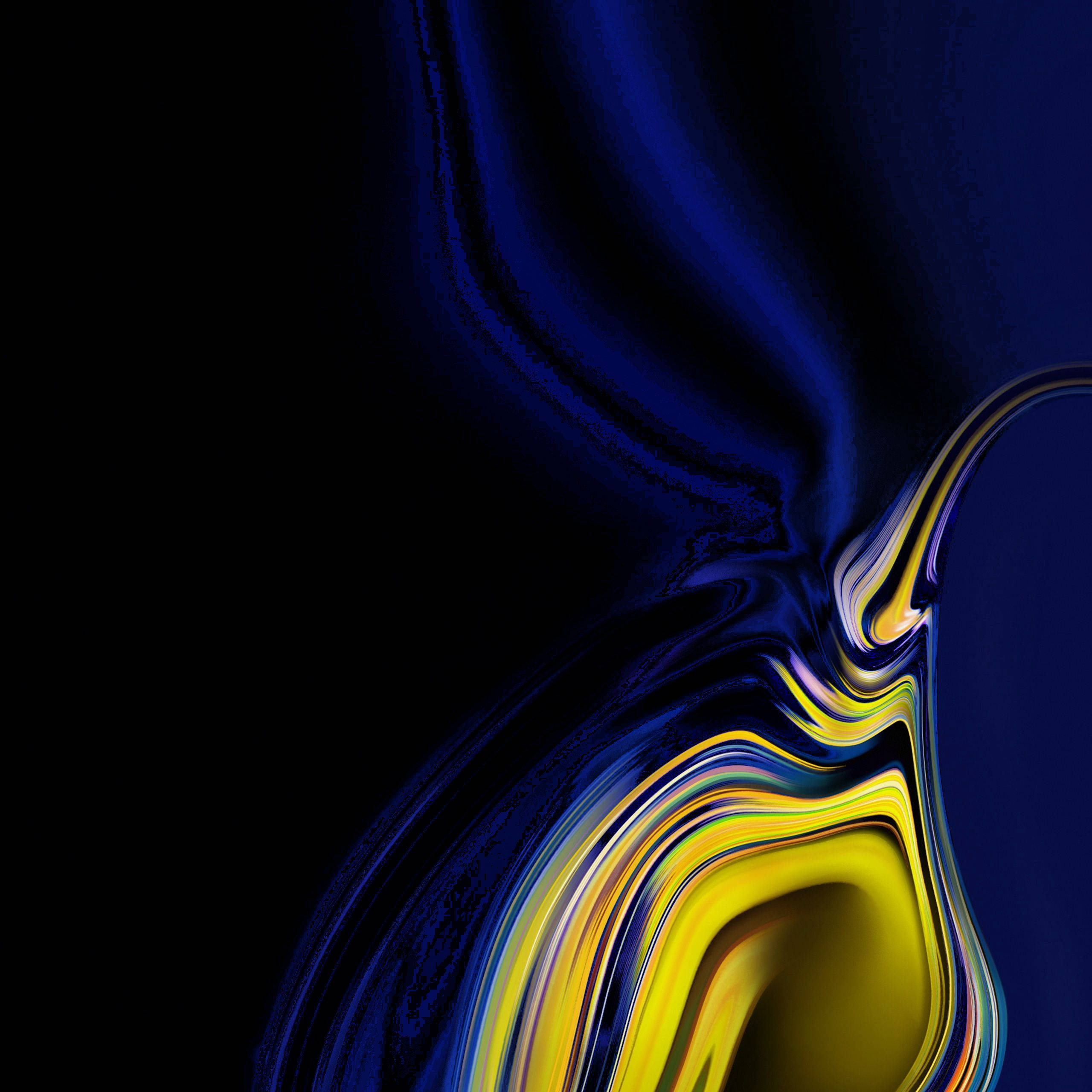Samsung, blue, yellow, 2K Desktop Wallpaper