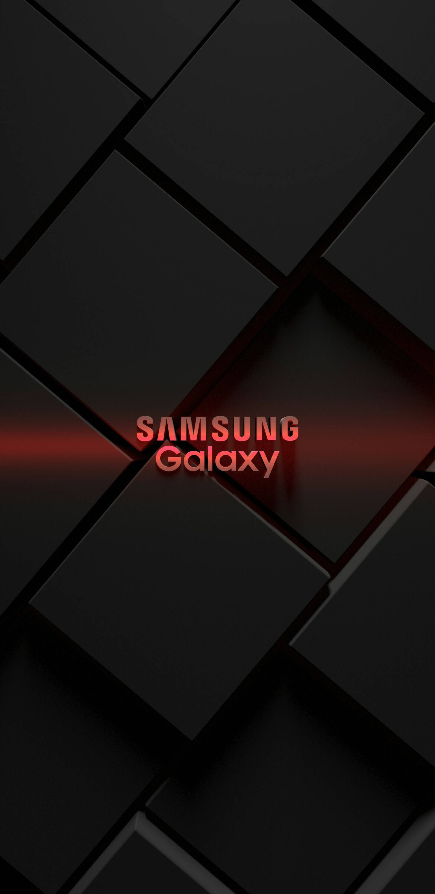 Samsung Galaxy, geometric, red light, 2K Phone Wallpaper