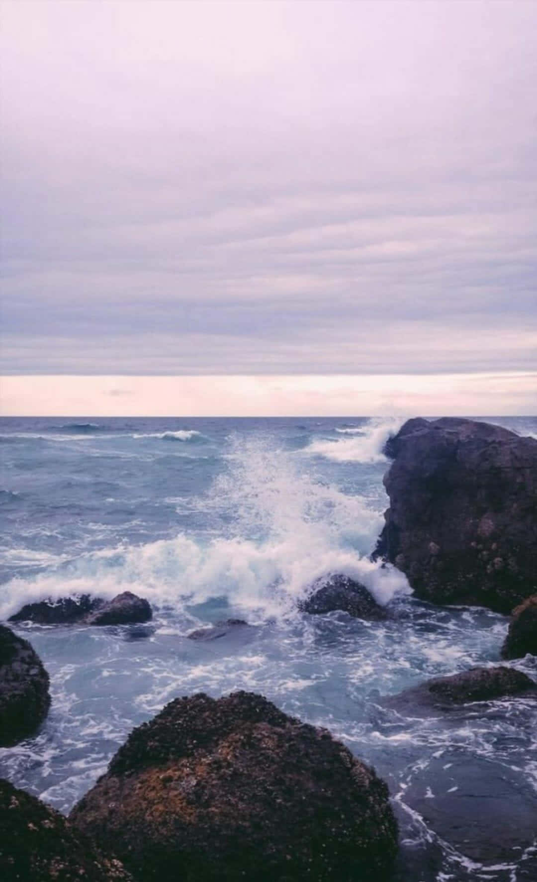 Serene Underwater Scene, twilight, soft purple and gray sky, HD Phone Wallpaper