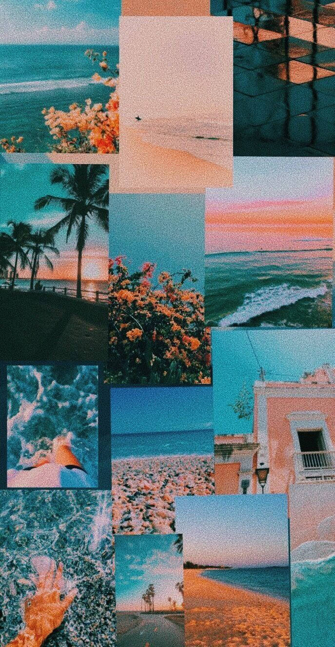 pastel, beach, ocean, HD Phone Wallpaper