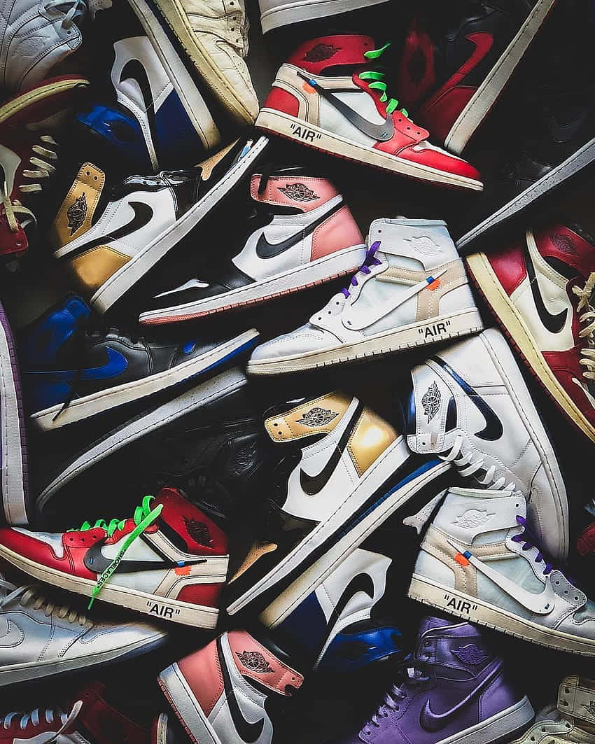 hype aesthetic, high-top sneakers, bold colors, SD Phone Wallpaper
