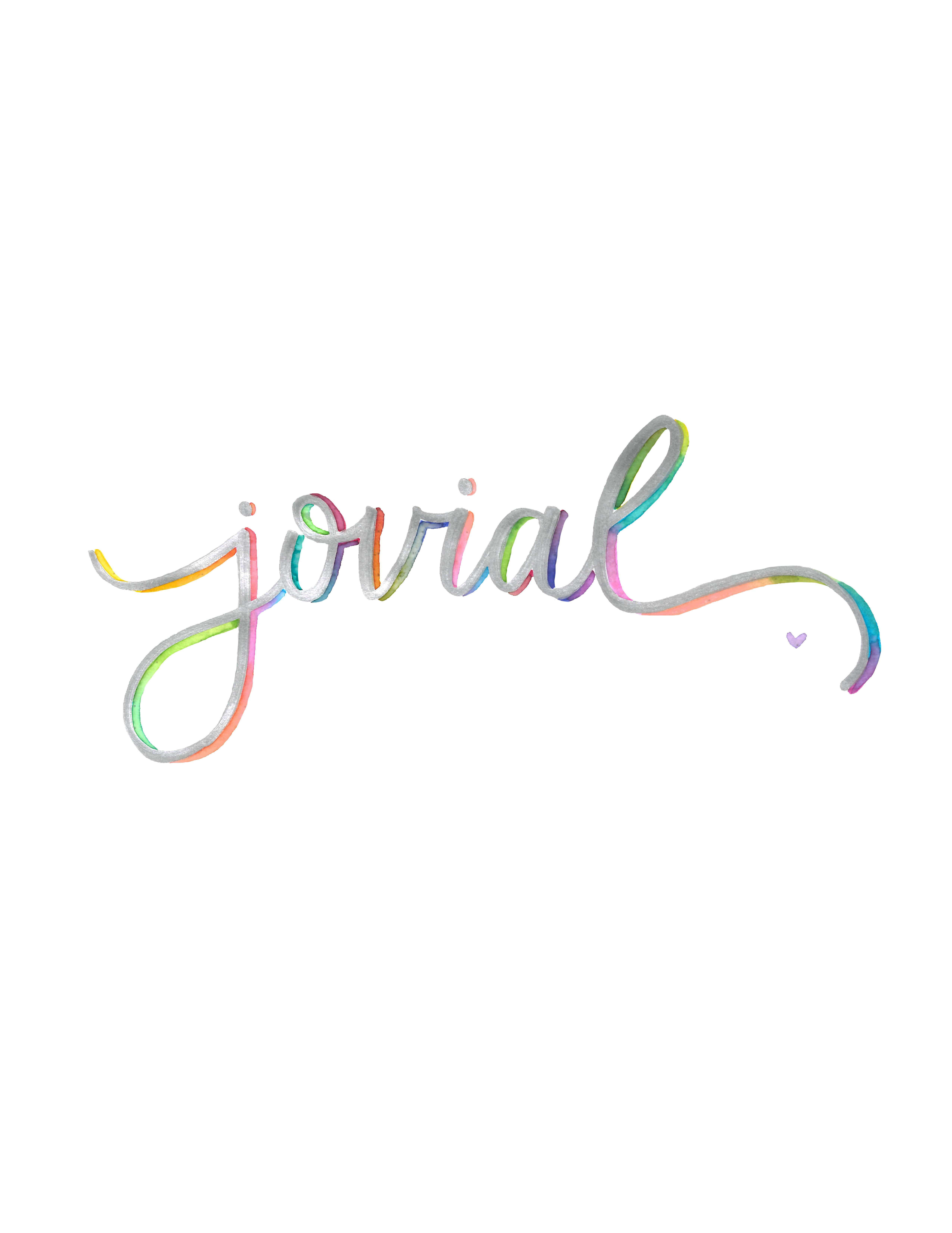 jovial, flowing cursive, rainbow gradient shimmer, 5K Phone Wallpaper