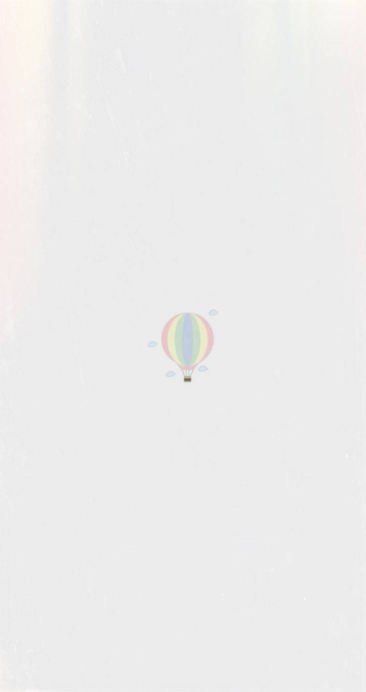Cute Simple, hot air balloon, colorful, HD Phone Wallpaper