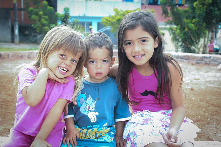 cute sister, siblings, playground, SD Desktop Wallpaper