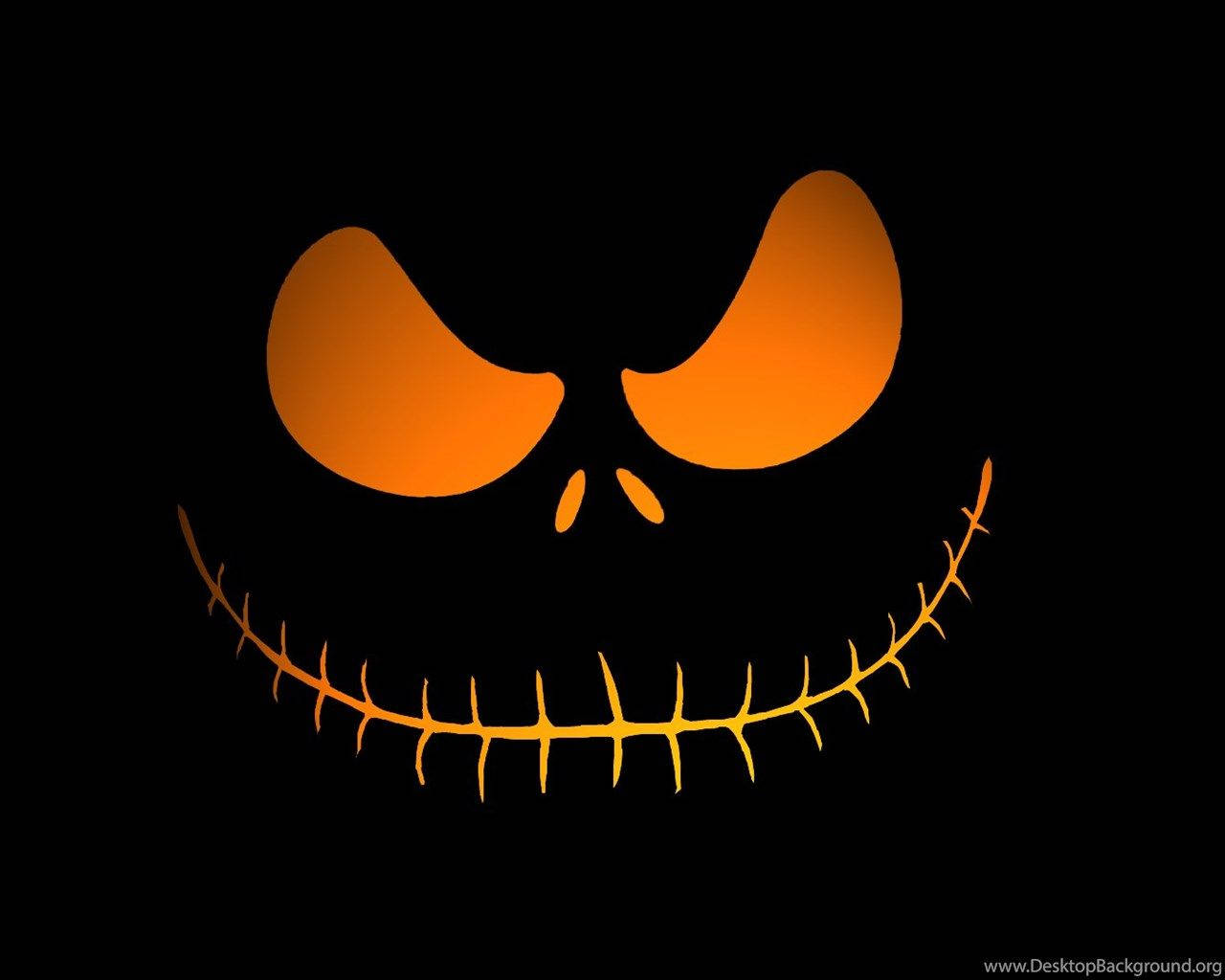 cute skeleton, glowing orange, stitched smiley face, HD Desktop Wallpaper