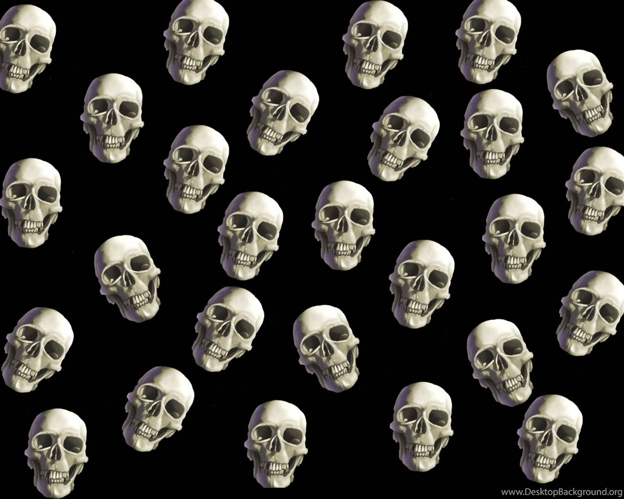 cute skeleton, white skulls, stark black background, HD Desktop Wallpaper