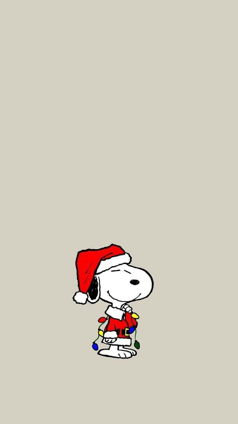 Snoopy, Santa costume, red Santa hat, HD Phone Wallpaper
