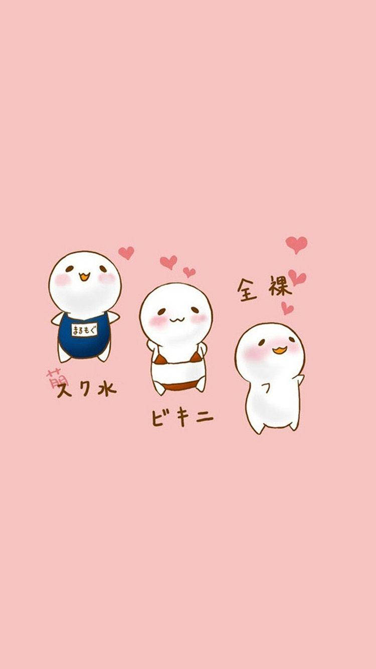 cute snow, white cartoon characters, swimsuits, HD Phone Wallpaper