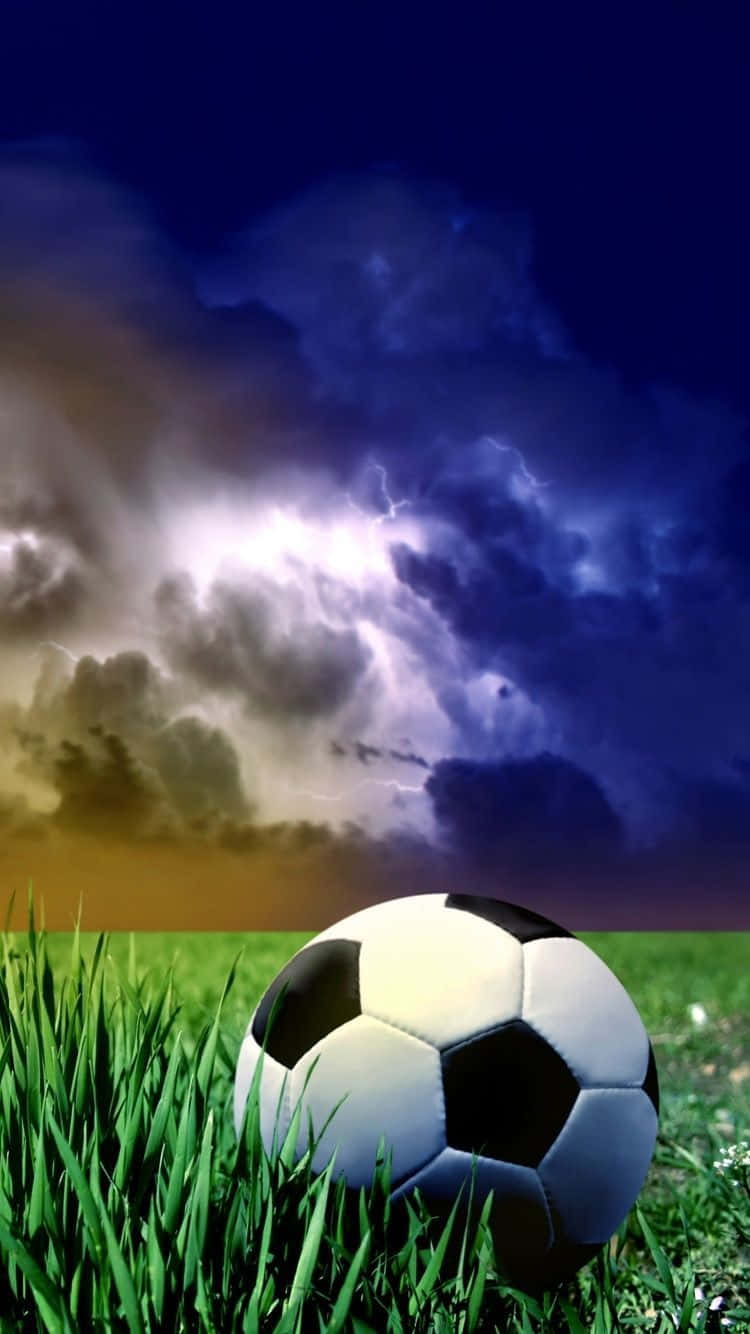 cute soccer, soccer ball, vibrant green grass, HD Phone Wallpaper