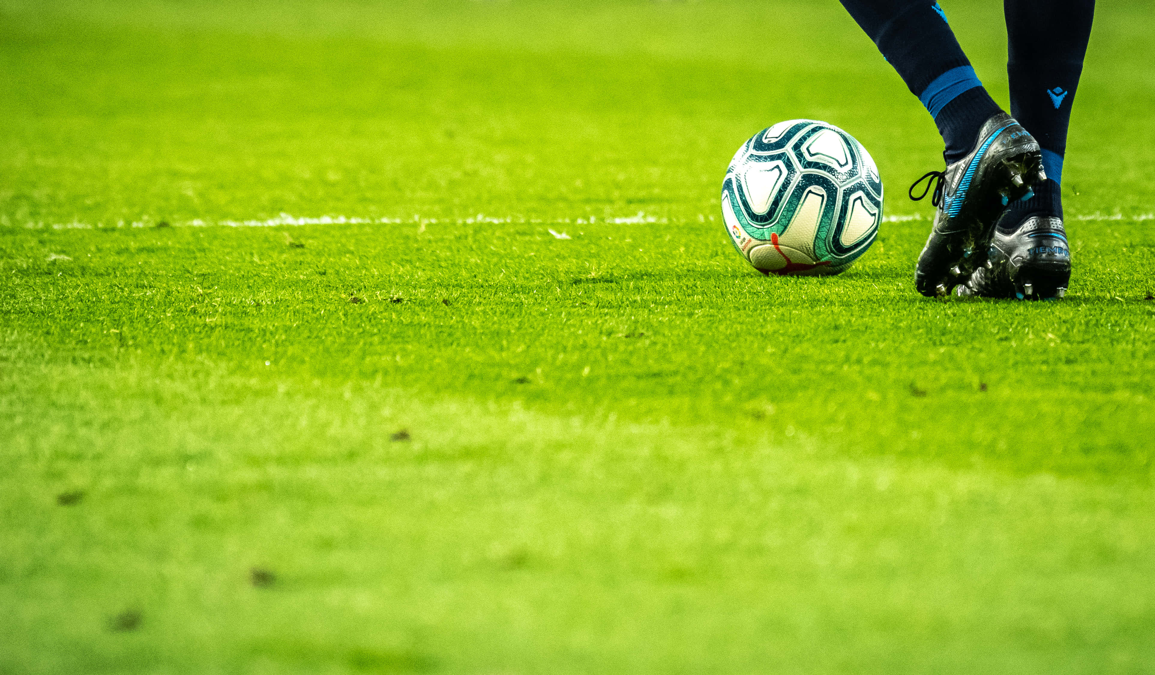 cute soccer, cleats, white and teal soccer ball, 4K Desktop Wallpaper