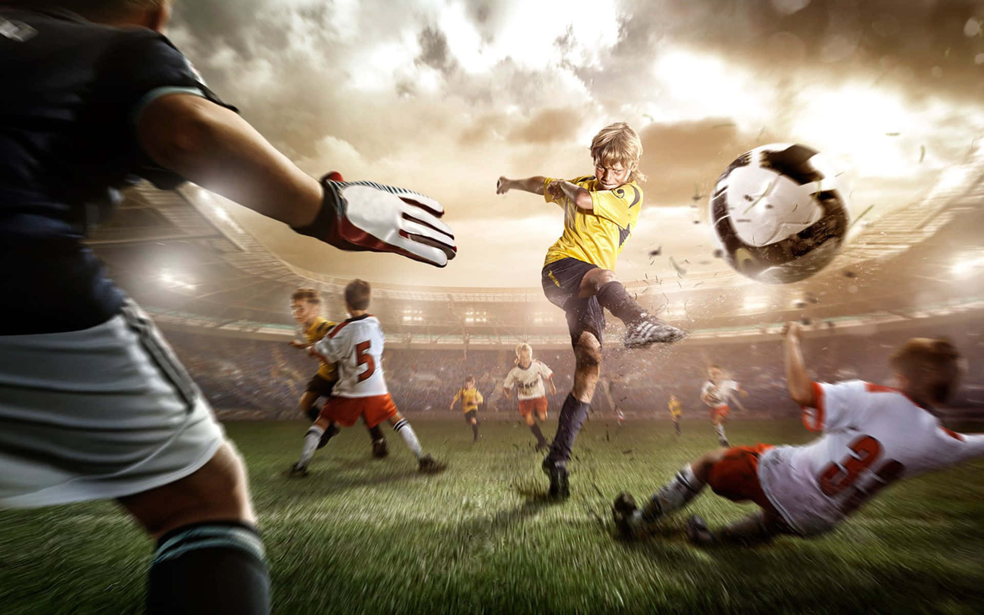 cute soccer, 1920 x 1200, stormy sky, Full HD Desktop Wallpaper