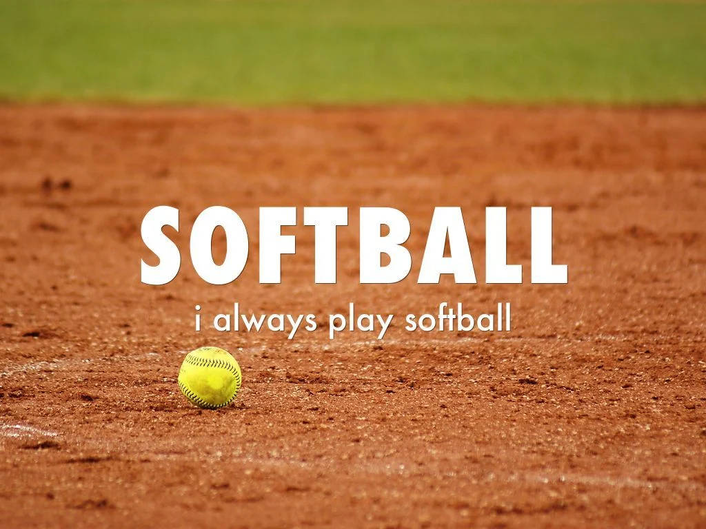 Cute Softball, bright yellow softball, reddish-brown dirt, SD Desktop Wallpaper