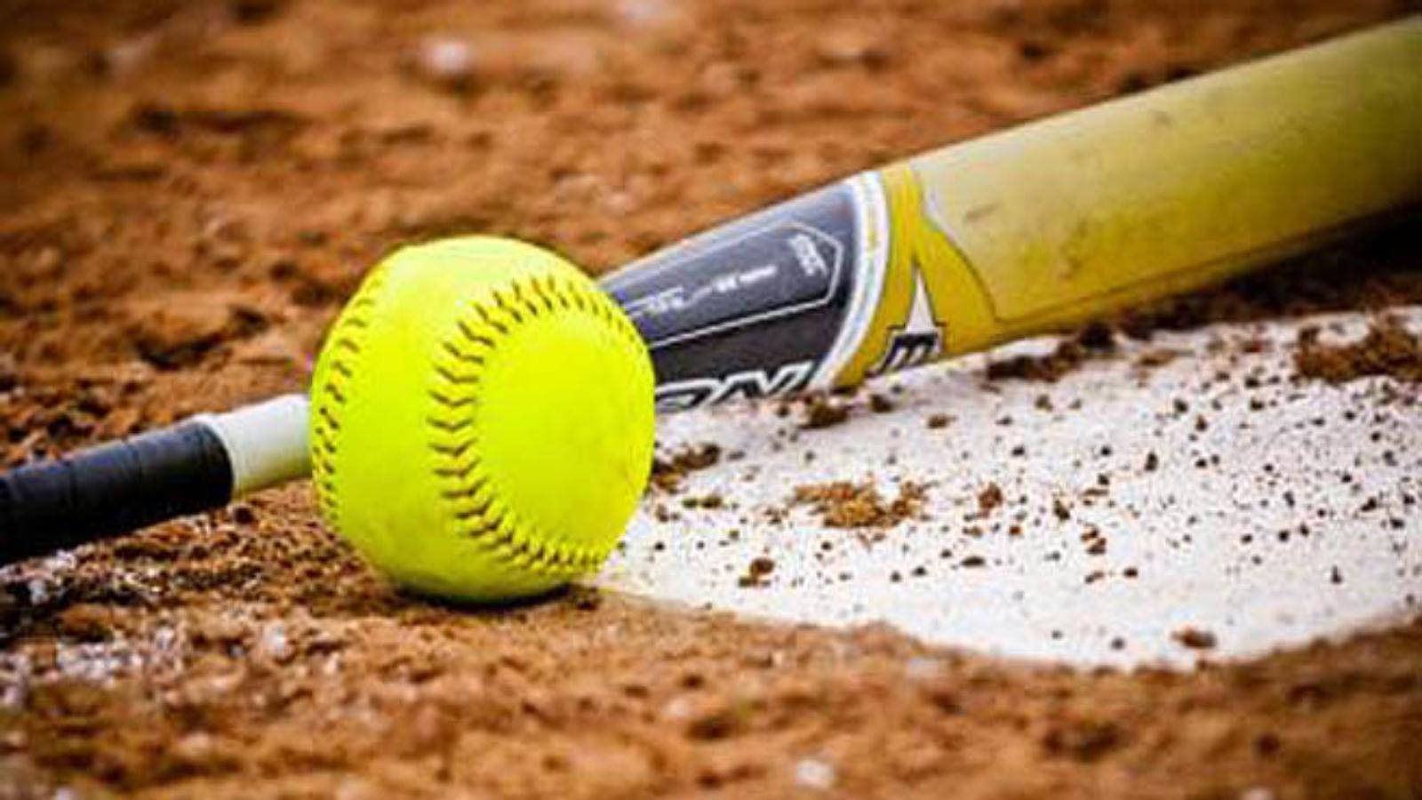 Cute Softball, bright yellow softball, yellow bat, HD Desktop Wallpaper