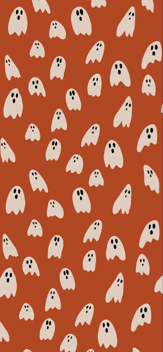 cute ghost pattern, white cartoon ghosts, repeating pattern, SD Phone Wallpaper