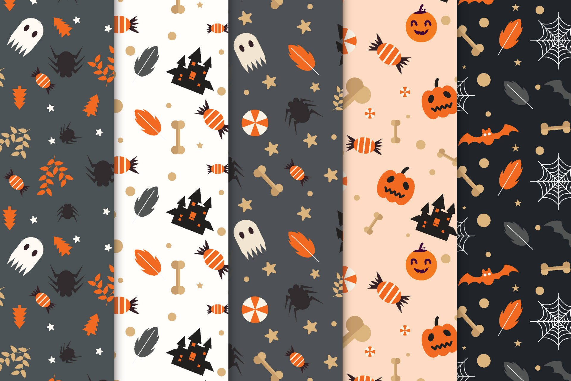 Spooky Season, Halloween-themed, ghosts, Full HD Desktop Wallpaper
