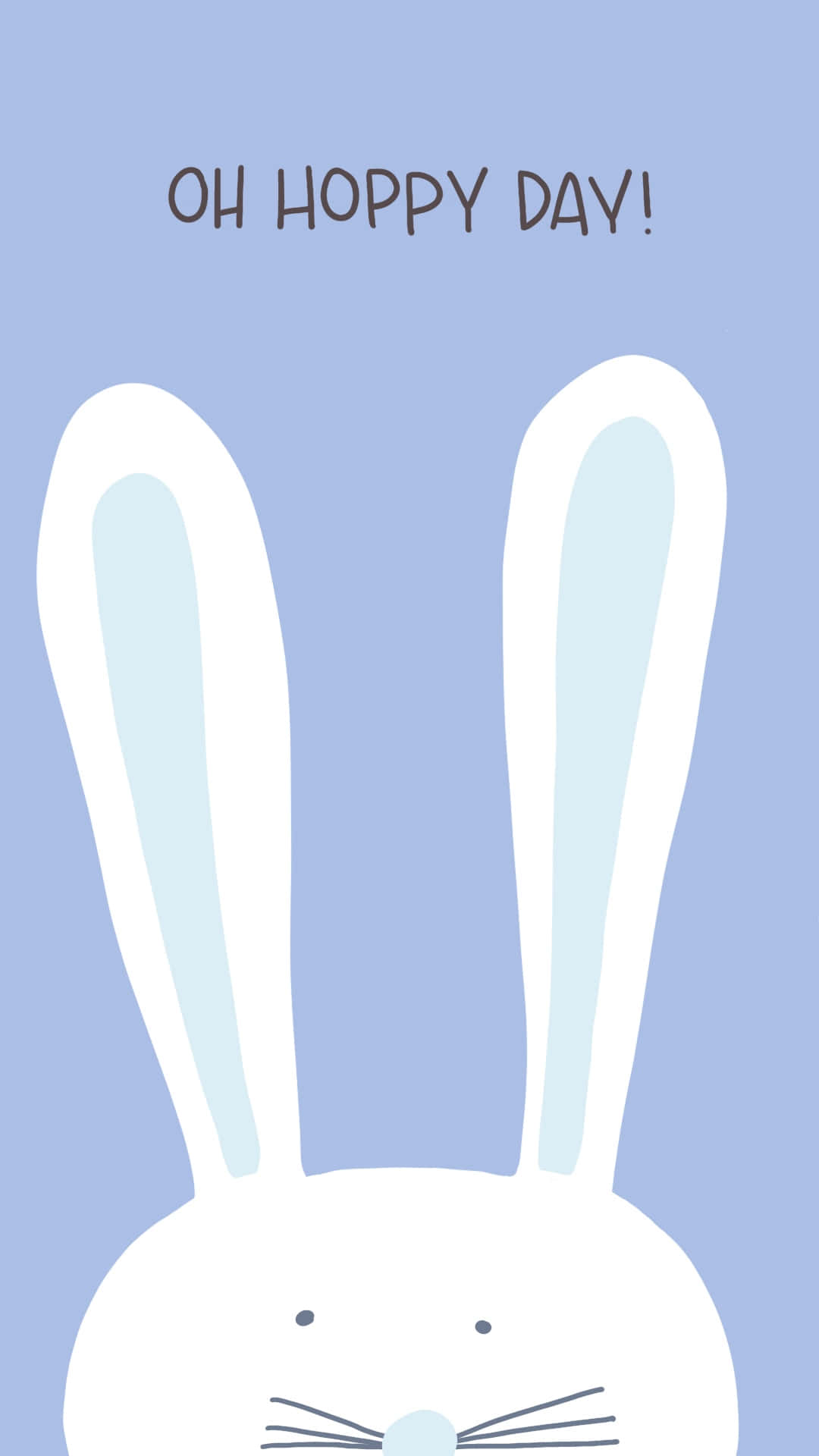 Cute Easter iPhone, white bunny, long ears, Full HD Phone Wallpaper
